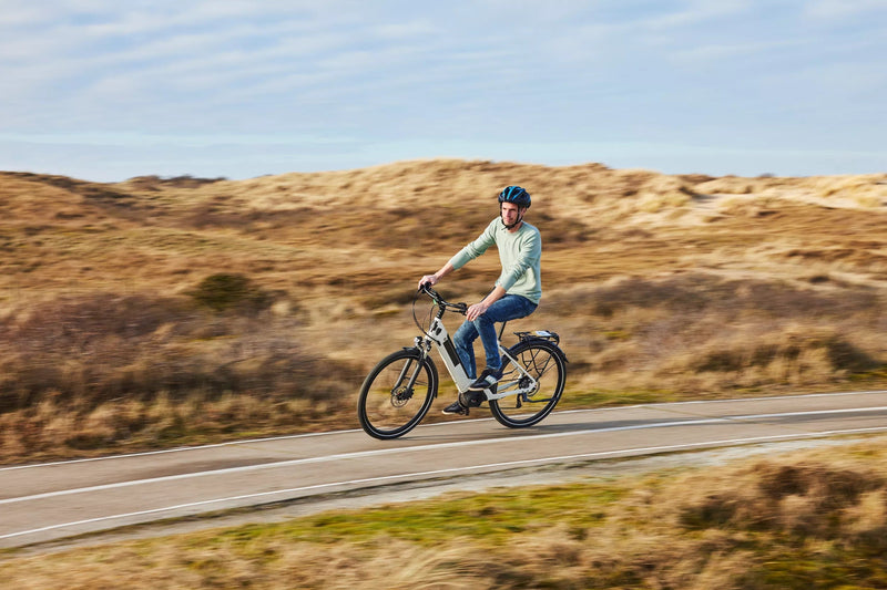 amslod rider on a Dutch bike path